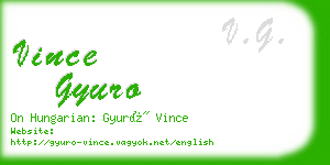 vince gyuro business card